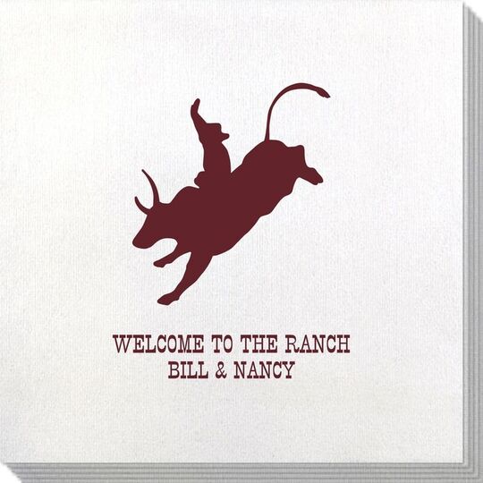 Bull Rider Bamboo Luxe Napkins