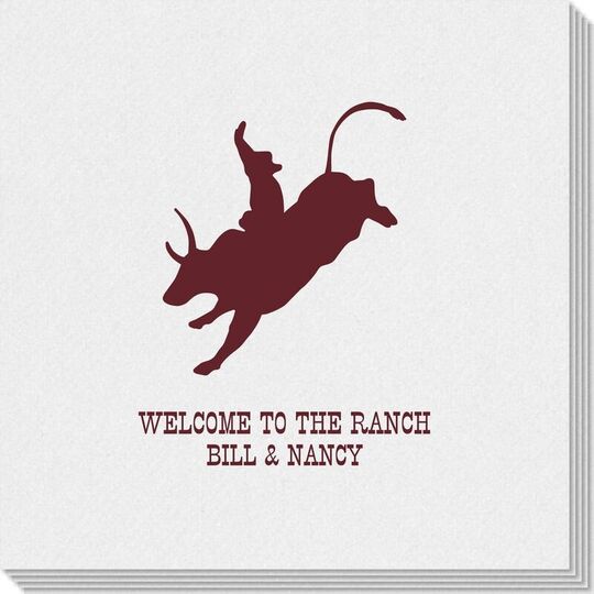 Bull Rider Linen Like Napkins