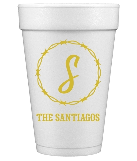 Barbed Wire Styrofoam Cups