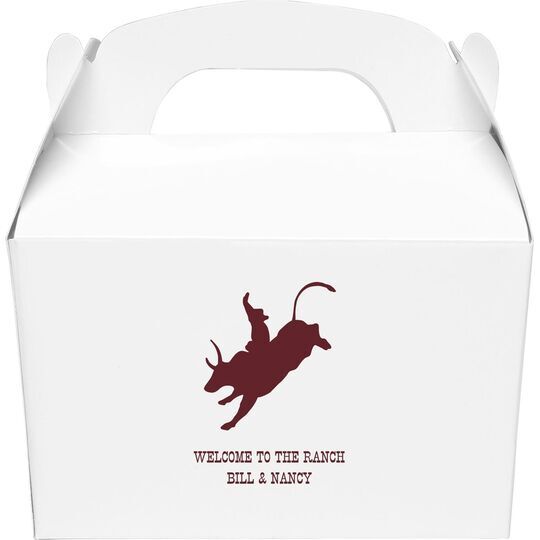Bull Rider Gable Favor Boxes