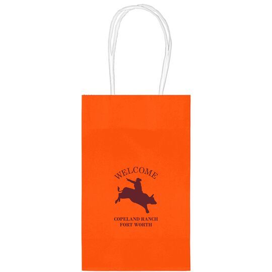 Bull Rider Silhouette Medium Twisted Handled Bags