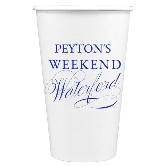 Weekend Waterford Paper Coffee Cups