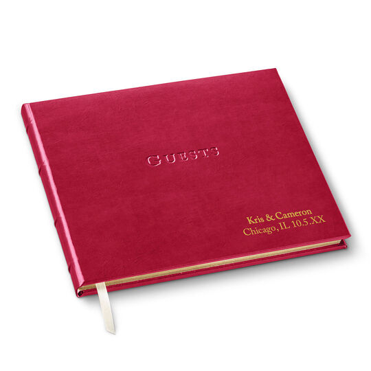 Hardcover Leather Guest Book