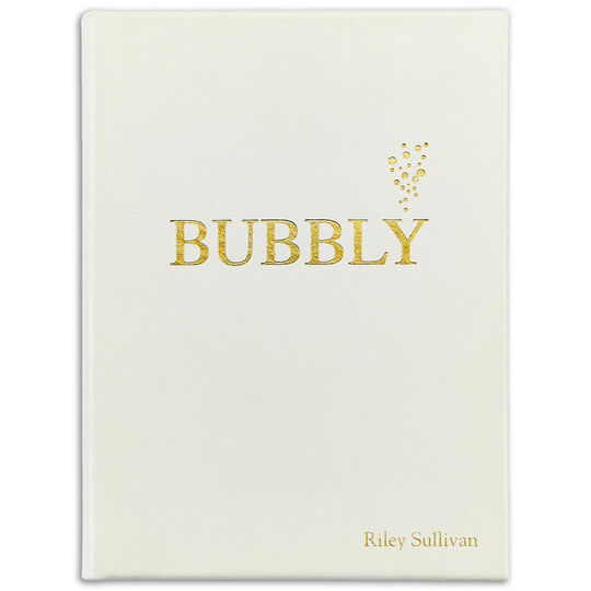 Bubbly Personalized White Leather Book