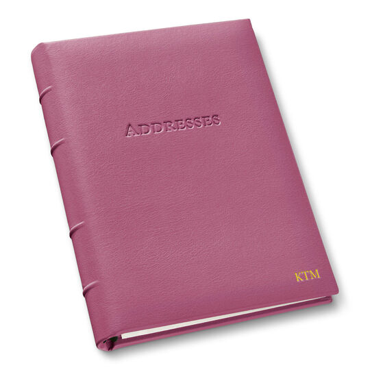 Hardcover Leather Desk Address Book (7 x 9 in)