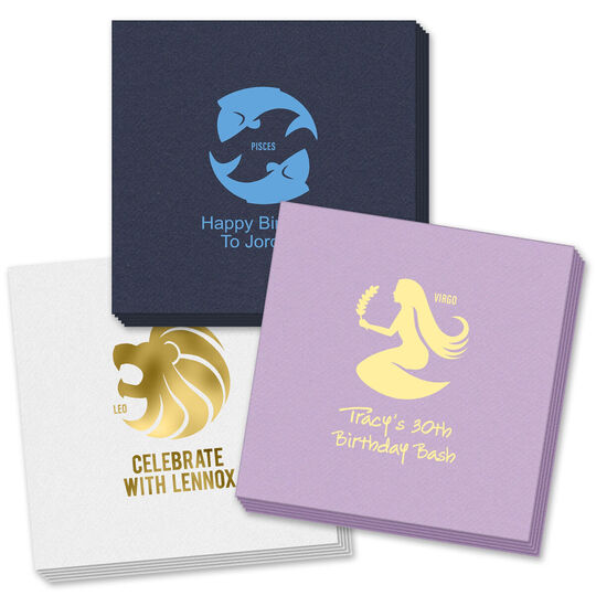 Pick Your Zodiac Linen Like Napkins