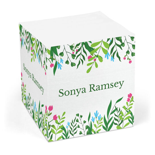 Greenery Sticky Memo Cube