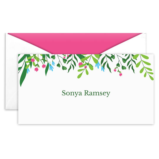 Greenery Folded Monarch Cards