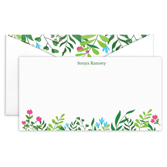 Greenery Flat Monarch Cards