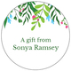 Greenery Round Gift Stickers Image 2 of 2