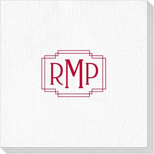 Interlocking Frame Monogram Deville Napkins