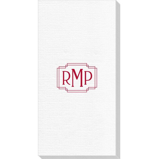 Interlocking Frame Monogram Deville Guest Towels