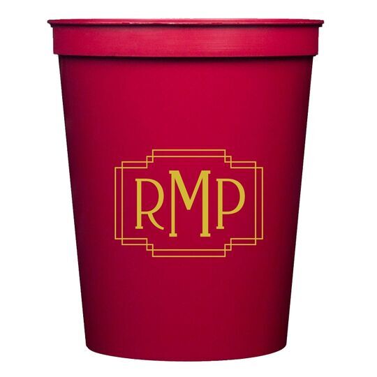 Interlocking Frame Monogram Stadium Cups
