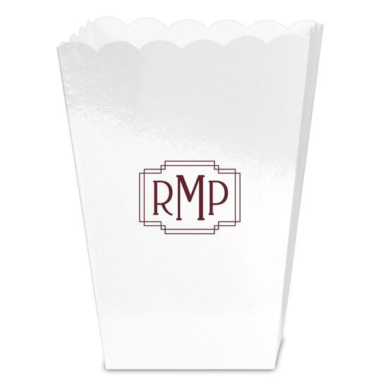 Interlocking Frame Monogram Mini Popcorn Boxes