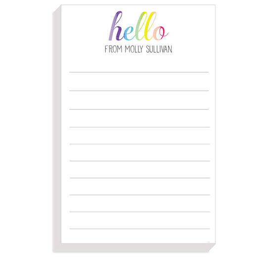 Hello Rainbow Notepads
