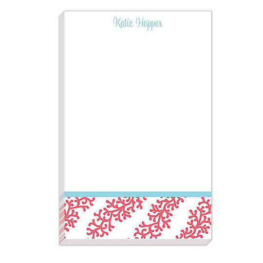 Coral Stripe Notepads