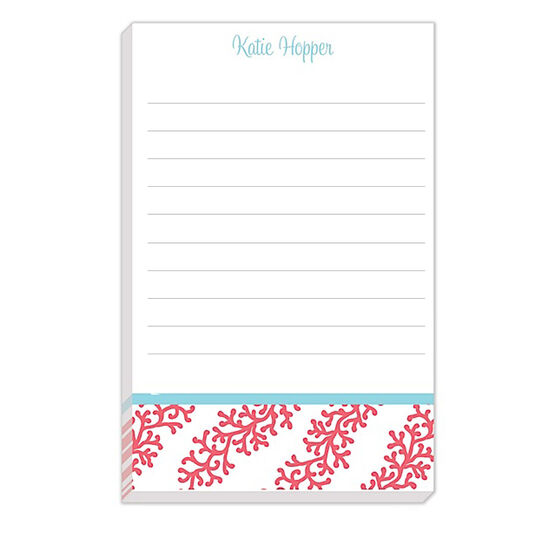 Coral Stripe Notepads