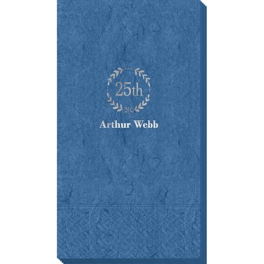 25th Wreath Bali Guest Towels