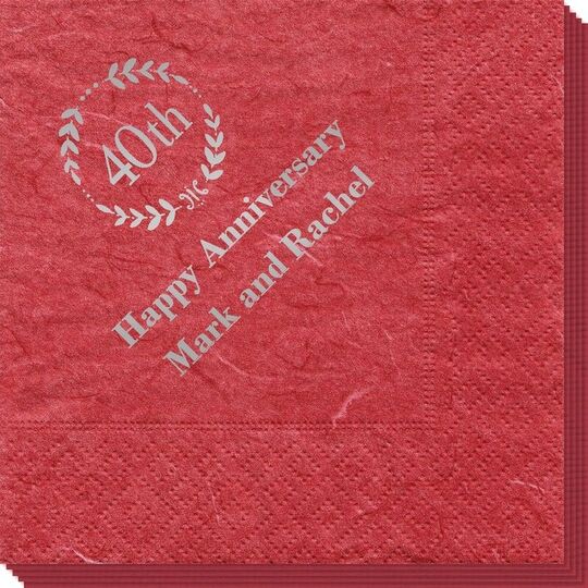40th Wreath Bali Napkins