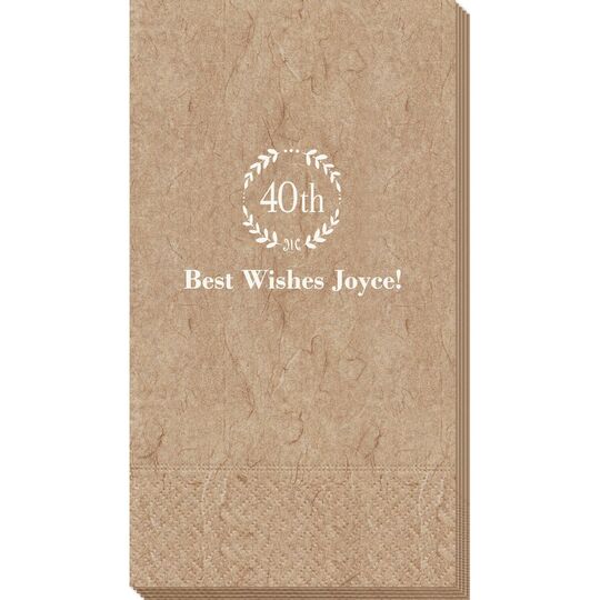 40th Wreath Bali Guest Towels