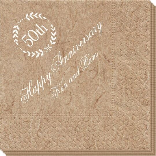 50th Wreath Bali Napkins