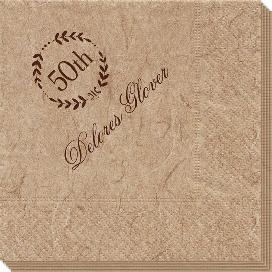 50th Wreath Bali Napkins