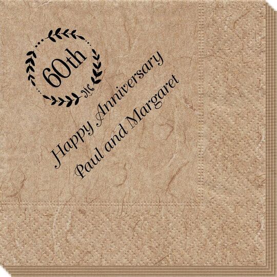 60th Wreath Bali Napkins