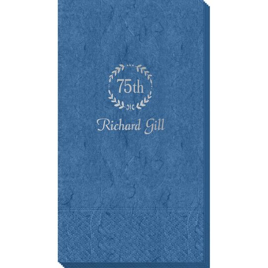 75th Wreath Bali Guest Towels