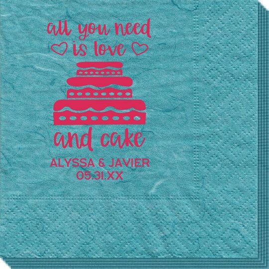 All You Need Is Love and Cake Bali Napkins