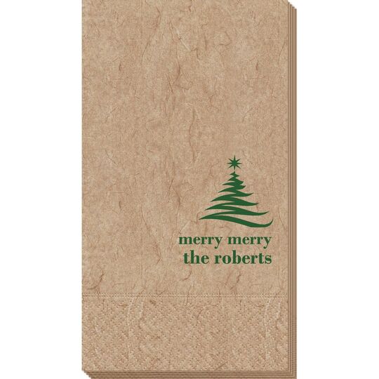 Artistic Christmas Tree Bali Guest Towels