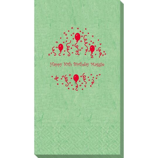 Balloons and Streamers Bali Guest Towels