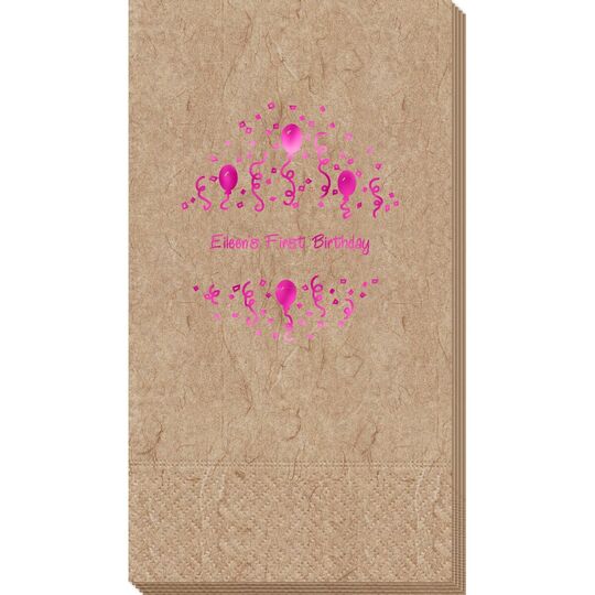 Balloons and Streamers Bali Guest Towels