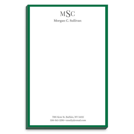 Essential Border Monogram Notepads