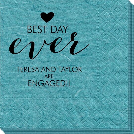 Best Day Ever with Heart Bali Napkins