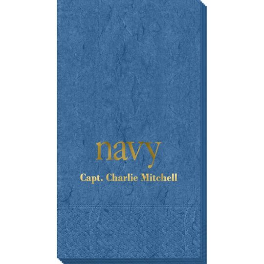 Big Word Navy Bali Guest Towels