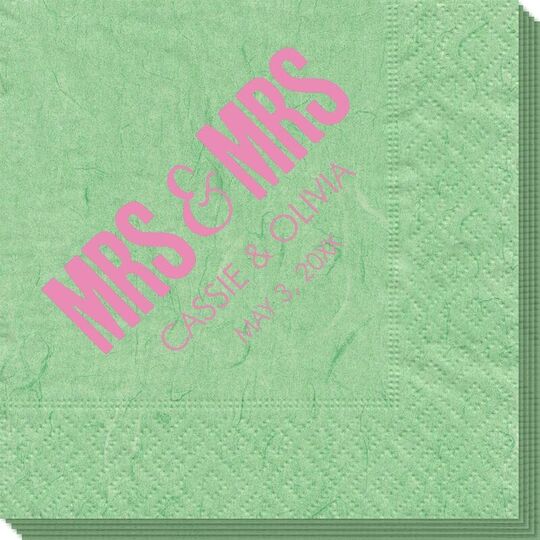 Bold Mrs & Mrs Bali Napkins