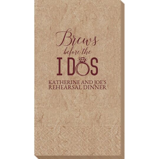 Brews Before The I Dos with Rings Bali Guest Towels