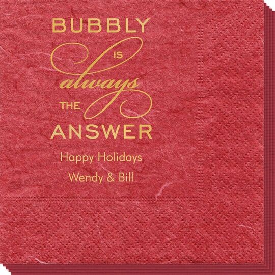 Bubbly is the Answer Bali Napkins