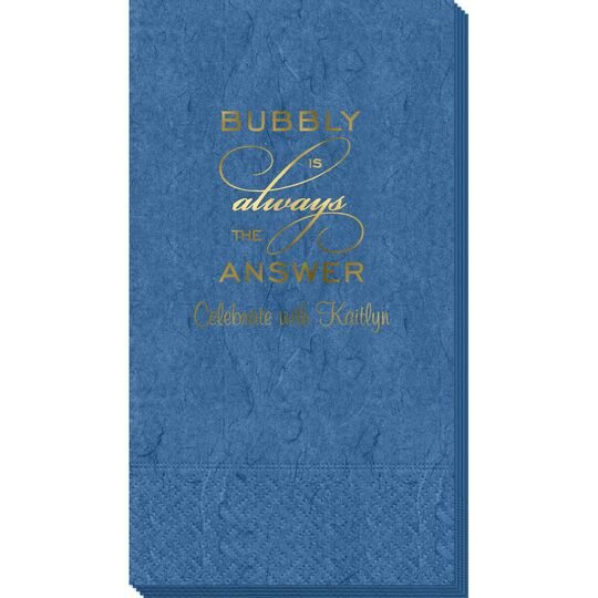 Bubbly is the Answer Bali Guest Towels