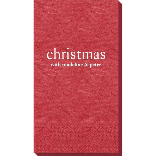 Big Word Christmas Bali Guest Towels