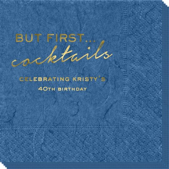 But First Cocktails Bali Napkins