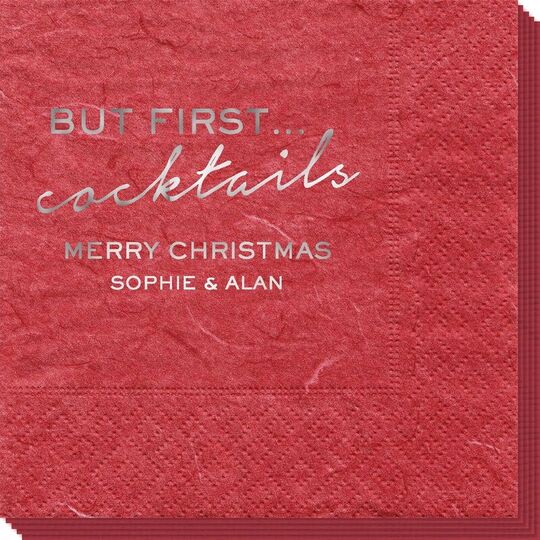 But First Cocktails Bali Napkins