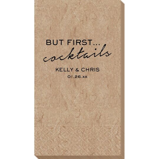 But First Cocktails Bali Guest Towels