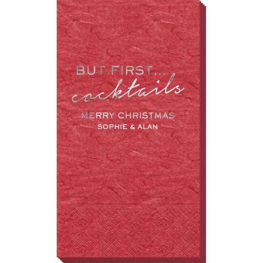 But First Cocktails Bali Guest Towels