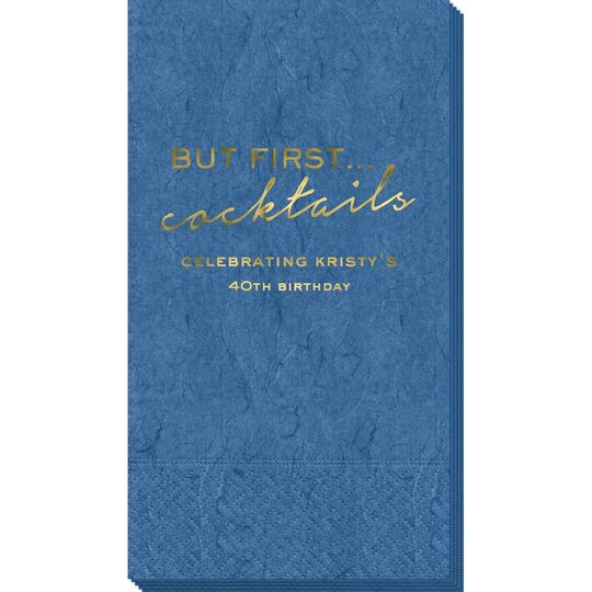 But First Cocktails Bali Guest Towels