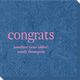 Big Word Congrats Bali Napkins Image 3 of 3
