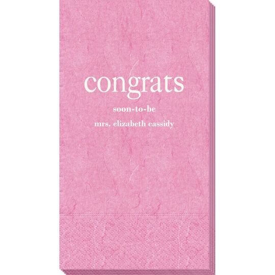 Big Word Congrats Bali Guest Towels