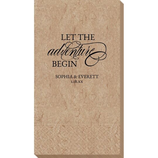 Let the Adventure Begin Bali Guest Towels