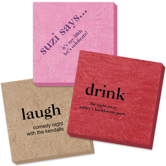 Design Your Own Big Word Bali Napkins