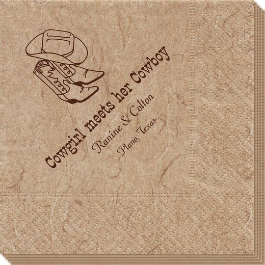 Western Boots & Cowboy Hat Bali Napkins